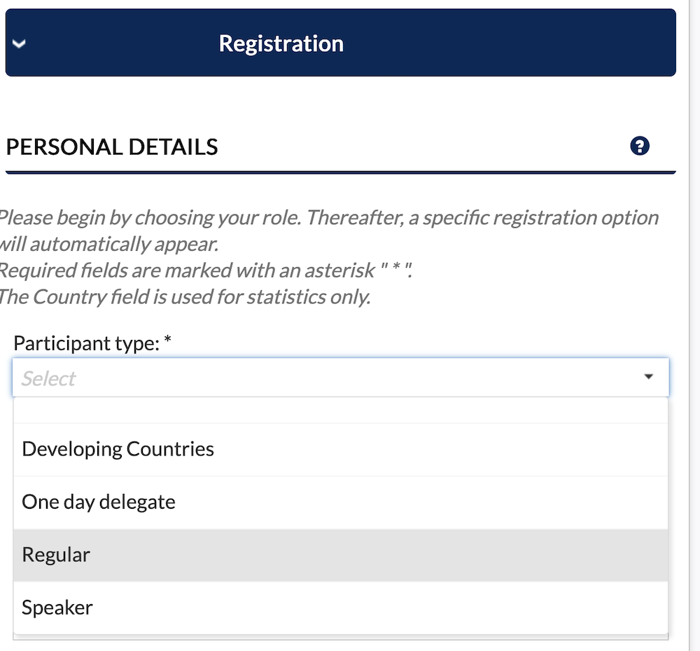 registration form example